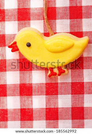 gingerbread cookie- easter decoration yellow chick