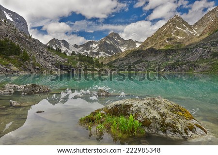 Mountain lake, Russia West Siberia, Altai mountains, Katun ridge.