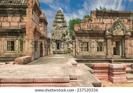 The Phimai Sanctuary, Nakhon Ratchasima. Ancient Siam (formerly known as Ancient City) is a park constructed under the patronage of Lek Viriyaphant and spreading over 200 acres, Thailand.