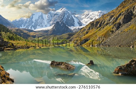 Mountain lake, Russia, Siberia, Altai mountains, Chuya ridge.