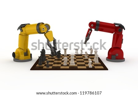 Robots playing chess