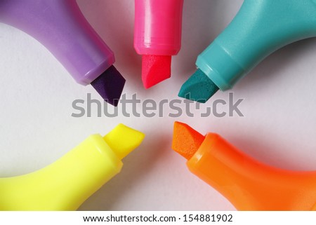 Colorful marker isolated on white background
