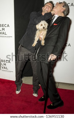 NEW YORK - APRIL 27: Dean Winters, Richard Belzer and his dog Bebe attends the closing night screening of \'The King of Comedy\'  during the 2013 Tribeca Film Festival on April 27, 2013 in New York