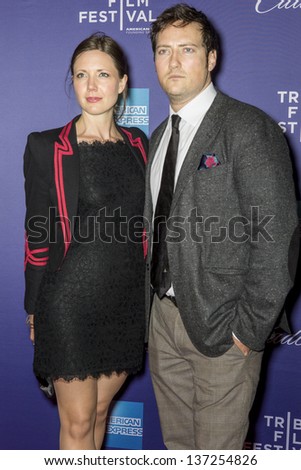 NEW YORK - APRIL 19: Executive Producer Natalie Graeme and producer Orlando Wood attend World Premiere of \