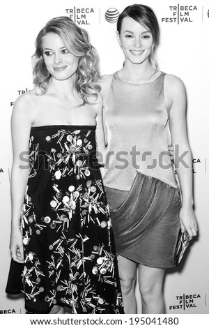 NEW YORK, NY - APRIL 18: Actors Gillian Jacobs (L) and Leighton Meester attend the \'Life Partners\' Premiere during the 2014 Tribeca Film Festival at the SVA Theater