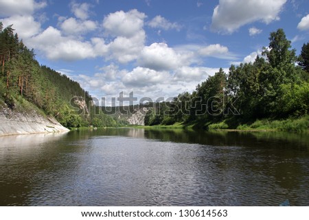 white river rafting in the southern Urals