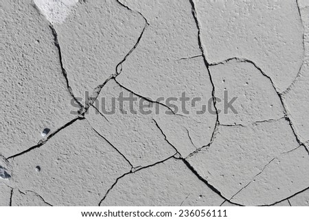 close-up texture isolated gray cracked earth in natural lighting