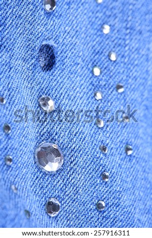 macro fabric texture jeans pocket, studio