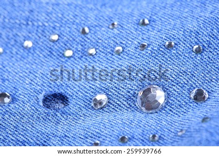 macro fabric texture jeans pocket, studio