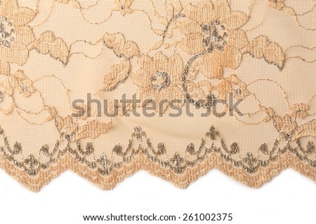 macro texture beige lace with embroidery studio
