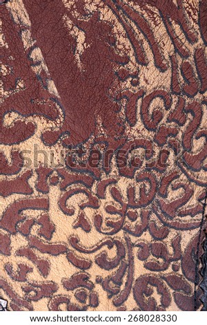 macro texture fragment brown floral ornament leather studio