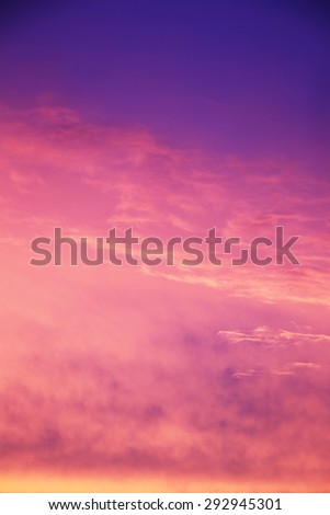 wonderful landscape sunset glow in the sky spring evening