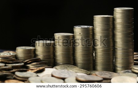 Russian coins taken in the studio with artificial light