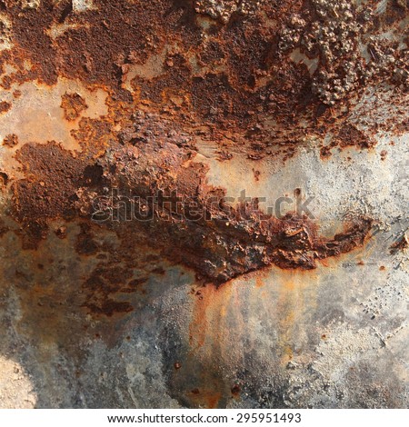 macro isolated texture of rusty sheet metal in the sunlight