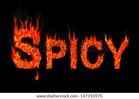 Spicy abstract fire text