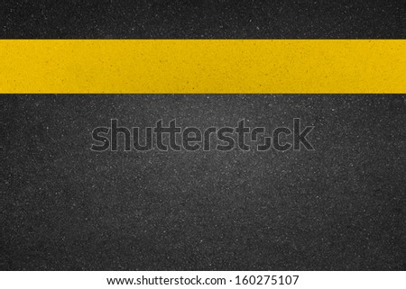 yellow line on  road