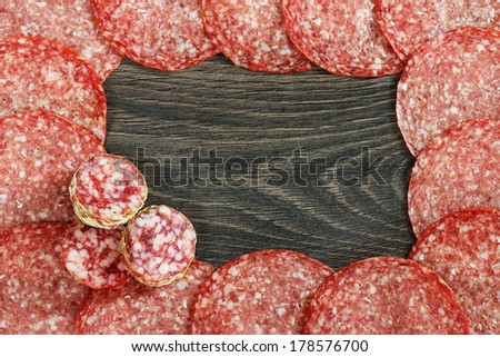 frame of sausages