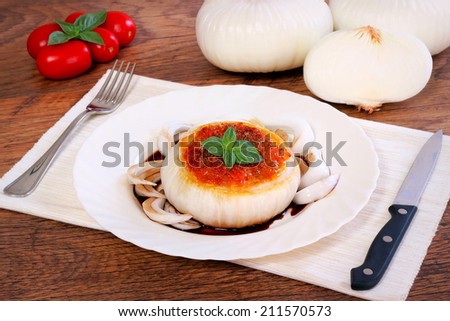white onion stuffed