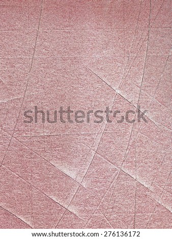 Pink red paper with cuts and scratches