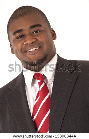 Male model in business suit smiling portrait