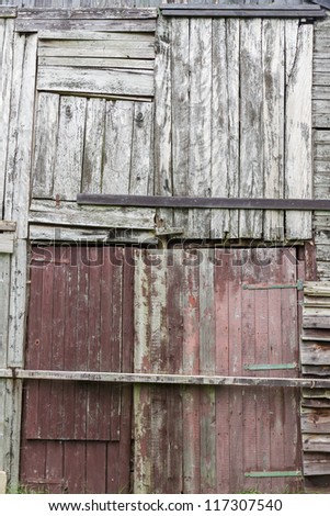 Old weathered barn door. This is an image of an old weather barn door.