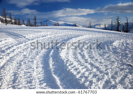 snowcat tracks