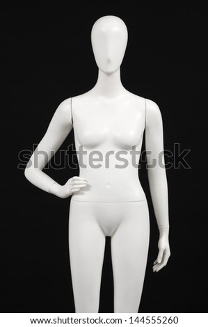 mannequin female on black