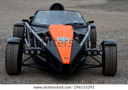 Chatham, England - June 14, 2014: The Ariel Atom 3 is a sports car made by the Ariel Motor Company, England. The company only manufactures approx. 100 vehicles each year.