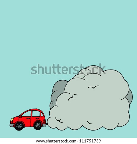 Cartoon  Exhaust on Car Fumes Stock Vector 111751739   Shutterstock