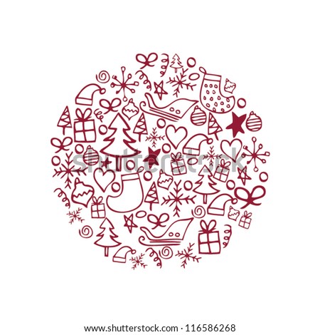 Festive Christmas circle Festive Christmas circle