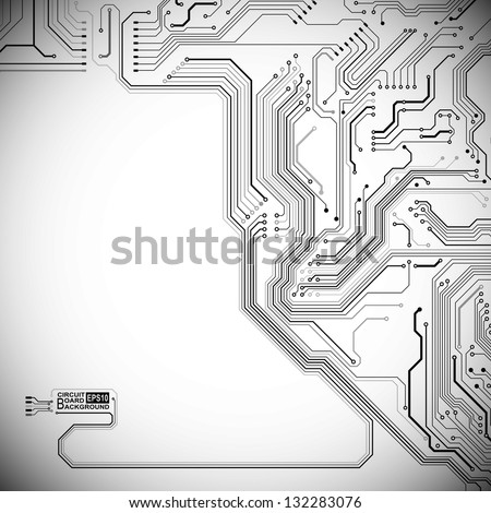 Technological vector background with a circuit board texture