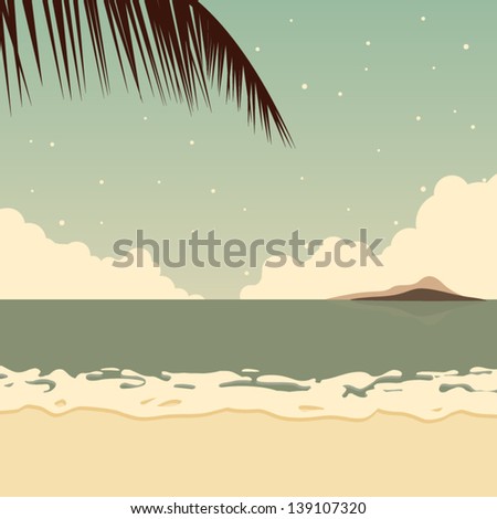 Vector beach landscape