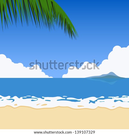 Vector beach landscape