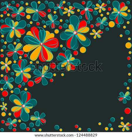 Retro floral background, rasterized vector. Vector file is also in my portfolio