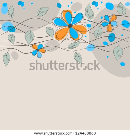 Cute floral background, rasterized vector. Vector file is also in my portfolio