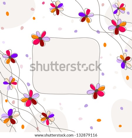cute floral card, rasterized vector. Vector file is also available in my portfolio.