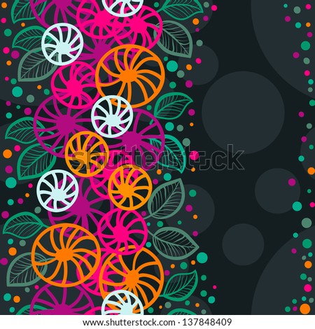 seamless floral stripe, rasterized vector. Vector file is also available in my portfolio.