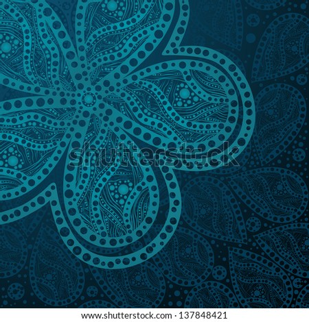 dark blue floral background, rasterized vector. Vector file is also available in my portfolio.