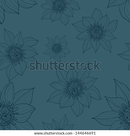 seamless flowers, rasterized vector. Vector file is also available in my portfolio.