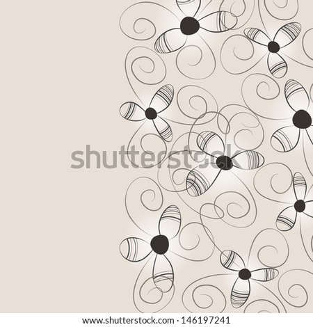 beige floral background, rasterized vector. Vector file is also in my portfolio.