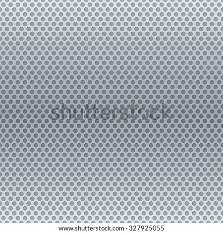 Silver metallic round grid background