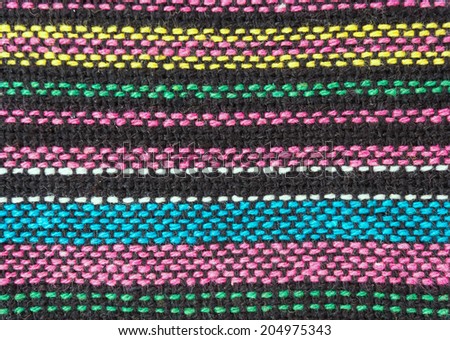Detail of colorful line fabric pattern background