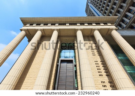 Shanghai - October 2:Modern commercial building scenery, on October 2, 2014 in Shanghai, China.