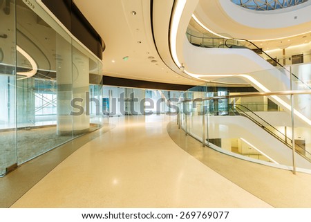 Beijing, China - March 22, 2015: Galaxy SOHO Building indoor scene, Galaxy SOHO Building is a large commercial and office buildings, is Beijing\'s famous landmarks