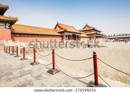 Beijing, China - March 27, 2015:Beijing\'s Forbidden City, is China\'s Ming and qing dynasties imperial palace, the most famous tourist attractions in China?it is one of the world cultural heritage