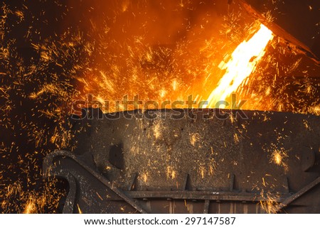 steelworks  Melt the molten steel