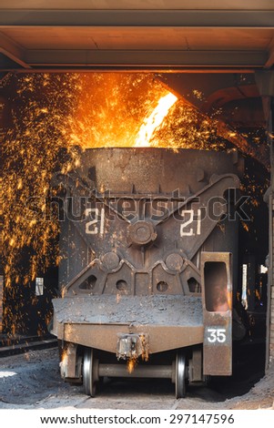 steelworks  Melt the molten steel