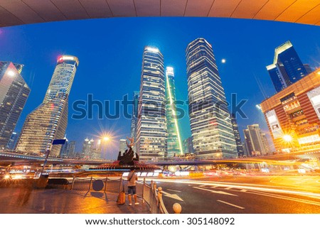 Urban landscape and modern architecture in Shanghai, China