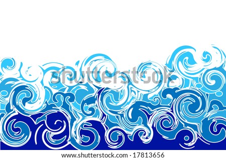 Sea Waves Stock Vector Illustration 17813656 : Shutterstock