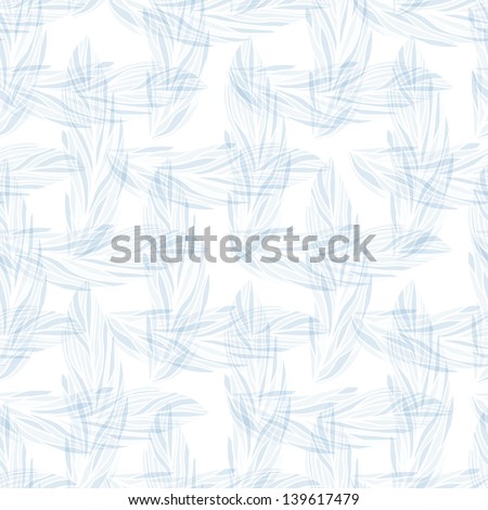 Seamless vector pattern with hand-drawn feathers